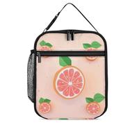 DWTJKMS Joli sac à déjeuner isotherme en forme de pamplemousse, étanche pour homme et femme, avec poignée, boîte à déjeuner isotherme réutilisable pour bureau, travail, pique-nique