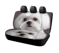 DWTJKMS Jolie housse de siège de voiture maltais, protection antidérapante pour siège arrière, durable, anti-rayures, taille universelle, convient aux voitures, camions et SUV