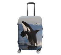 DWTJKMS Killer Whale Housse de bagage simple et généreuse housse anti-poussière lavable résistante aux rayures pour valise de 48,3 à 81,3 cm, Style :, S, Housse de valise
