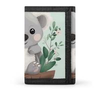 DWTJKMS Koala Portefeuille minimaliste à trois volets pour homme Design moderne et tendance Porte-monnaie antivol pour cartes et espèces