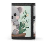 DWTJKMS Koala Portefeuille minimaliste à trois volets pour homme Design moderne et tendance Porte-monnaie antivol pour cartes et espèces