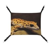 DWTJKMS Leopard Little Gecko Hamac pour chat - Hamac de couchage doux réglable pour animaux domestiques - Utilisation en toutes saisons pour chats, furets, chiots, lapins, petits animaux (classique)