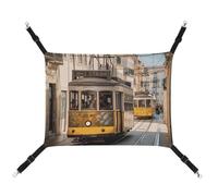 DWTJKMS Lisbon Hamac de tram pour chat, hamac de couchage doux réglable pour animaux domestiques, toutes saisons, utilisation pour chats, furets, chiots, lapins, petits animaux (classique)