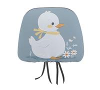 DWTJKMS Little White Duck Lot de 2 housses réglables et réutilisables pour appuie-tête de voiture - Accessoires d'intérieur de voiture - Pour la plupart des voitures