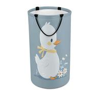 DWTJKMS Little White Duck Panier à linge pliable avec poignées de transport facile - Grand panier de rangement pour buanderie, dortoir, famille