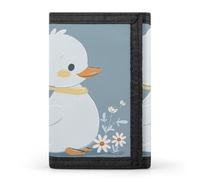 DWTJKMS Little White Duck Portefeuille minimaliste à trois volets pour homme Design moderne et tendance Porte-monnaie antivol pour cartes et espèces