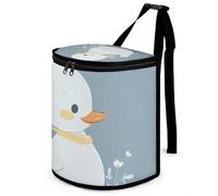 DWTJKMS Little White Duck Poubelle de voiture avec couvercle, grande capacité, à suspendre, étanche, étanche, accessoires d'intérieur