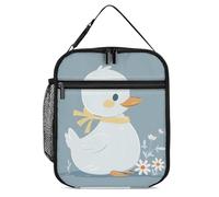 DWTJKMS Little White Duck Sac à déjeuner isotherme, étanche pour homme et femme, avec poignée, boîte à déjeuner isotherme réutilisable pour bureau, travail, pique-nique