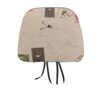 DWTJKMS Lot de 2 housses d'appui-tête de voiture à l'ancienne, réglables et réutilisables, accessoires d'intérieur de voiture, housses de protection mignonnes et vintage, pour la plupart des voitures