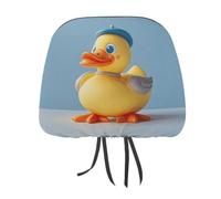 DWTJKMS Lot de 2 housses d'appui-tête de voiture en forme de canard diorama, réglables, réutilisables, accessoires d'intérieur de voiture, housses de protection mignonnes et vintage, pour la plupart