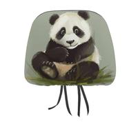 DWTJKMS Lot de 2 housses de protection réglables et réutilisables pour appuie-tête de voiture - Motif petit panda mignon - Pour la plupart des voitures