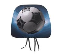 DWTJKMS Lot de 2 housses réglables et réutilisables pour appuie-tête de voiture - Motif ballon de football