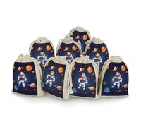 DWTJKMS Lot de 8 petites pochettes cadeaux portables avec cordon de serrage réutilisables en coton et lin pour mariage, voyage, bureau, entraînement (unisexe)