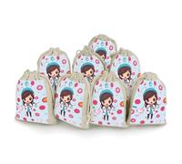 DWTJKMS Lot de 8 petites pochettes cadeaux portables avec cordon de serrage réutilisables en coton et lin pour mariage, voyage, bureau, entraînement (unisexe)