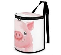 DWTJKMS Lovely Pig Poubelle de voiture avec couvercle, grande capacité, à suspendre, étanche, étanche, accessoires d'intérieur