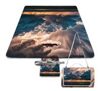 DWTJKMS Magnifique tapis de pique-nique en forme de nuage, pliable et imperméable avec sac fourre-tout, 147,3 x 147,3 cm, couverture de camping pour plage, parc, voyage