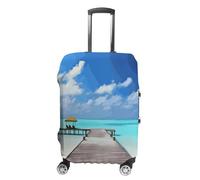DWTJKMS Maldives Housse de bagage simple et généreuse housse anti-poussière lavable résistante aux rayures pour valise de 48,3 à 81,3 cm, Style :, S, Housse de valise