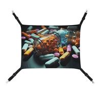 DWTJKMS Medicine Pills Hamacs de couchage doux réglable pour animaux domestiques toutes saisons pour chats, furets, chiots, lapins, petits animaux (classique)