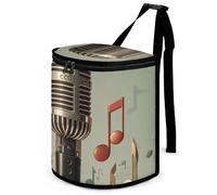DWTJKMS Micro avec note de musique Poubelle de voiture avec couvercle de grande capacité à suspendre Poubelle automatique étanche étanche Accessoires d'intérieur