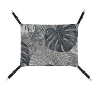 DWTJKMS Monstera Hamac pour chat avec feuilles - Hamac de couchage doux réglable pour toutes saisons - Utilisation pour chats, furets, chiots, lapins, petits animaux (classique)