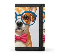 DWTJKMS Nœud papillon doux pour animal de compagnie, portefeuille à lunettes surdimensionné minimaliste pour homme, portefeuille à trois volets moderne tendance portefeuille antivol pour cartes et