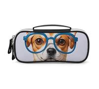 DWTJKMS Nœud papillon souple pour animal de compagnie, lunettes surdimensionnées, trousse de maquillage portable et étanche, trousse de toilette, pinceaux, crayons et accessoires de maquillage de