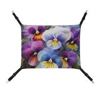 DWTJKMS Pansy Perfection Hamac pour chat - Hamac de couchage doux réglable pour animaux domestiques - Utilisation en toutes saisons pour chats, furets, chiots, lapins, petits animaux (classique)