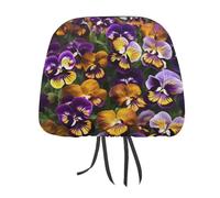 DWTJKMS Pansy Perfection Lot de 2 housses réglables et réutilisables pour appuie-tête de voiture - Accessoires d'intérieur de voiture - Pour la plupart des voitures