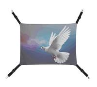 DWTJKMS Peace Dove Hamac pour chat - Hamac de couchage doux réglable pour animaux domestiques - Utilisation en toutes saisons pour chats, furets, chiots, lapins, petits animaux (classique)