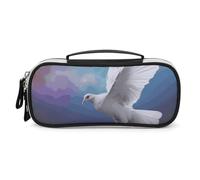 DWTJKMS Peace Dove Trousse de maquillage portable en cuir étanche pour produits de toilette pinceaux, crayons et accessoires de maquillage de voyage