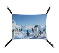 DWTJKMS Penguin Antarctica Ice Hamac pour chat - Hamac de couchage doux réglable pour animaux domestiques - Utilisation en toutes saisons pour chats, furets, chiots, lapins, petits animaux (classique)