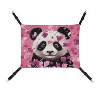 DWTJKMS Pink Panda Hamac en coton pour chat - Hamac de couchage doux réglable pour animaux domestiques - Pour toutes les saisons - Pour chats, furets, chiots, lapins, petits animaux (classique)