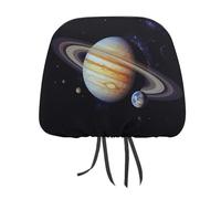 DWTJKMS Planet Jupiter Lot de 2 housses réglables et réutilisables pour appuie-tête de voiture, accessoires d'intérieur de voiture, pour la plupart des voitures