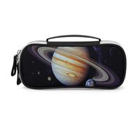 DWTJKMS Planet Jupiter Trousse de maquillage portable en cuir étanche pour cosmétiques, pinceaux, crayons et accessoires de maquillage de voyage