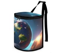 DWTJKMS Planet Poubelle de voiture avec couvercle, grande capacité, à suspendre, étanche, étanche, accessoires d'intérieur