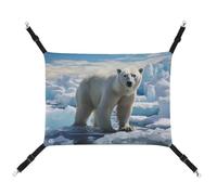 DWTJKMS Polar Bear Hamac de couchage doux réglable pour animaux domestiques pour chats, furets, chiots, lapins, petits animaux (classique)