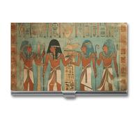 DWTJKMS Porte-cartes de visite en alliage d'aluminium avec inscription Women in Ancient Egypt - Pour homme et femme, Argenté.
