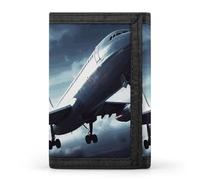DWTJKMS Portefeuille d'avion minimaliste pour homme - Portefeuille fin à trois volets - Tendance moderne - Portefeuille antivol - Peut contenir des cartes et de l'argent liquide