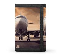 DWTJKMS Portefeuille d'avion minimaliste pour homme - Portefeuille fin à trois volets - Tendance moderne - Portefeuille antivol - Peut contenir des cartes et de l'argent liquide