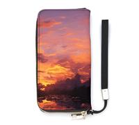 DWTJKMS Portefeuille long en cuir PU fin avec fentes pour cartes, blanc, 20 x 10,5 cm, blanc, 20x10.5cm