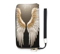 DWTJKMS Portefeuille long en cuir PU fin pour homme et femme avec emplacements pour cartes, blanc, 20 x 10,5 cm, blanc, 20x10.5cm