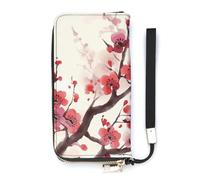 DWTJKMS Portefeuille long japonais en cuir synthétique fin avec emplacements pour cartes, blanc, 20 x 10,5 cm, blanc, 20x10.5cm