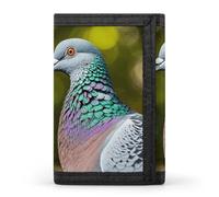 DWTJKMS Portefeuille minimaliste à trois volets gris pigeon pour homme - Portefeuille moderne tendance antivol pour cartes et espèces