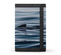 DWTJKMS Portefeuille minimaliste à trois volets pour homme en forme d'aileron de requin - Portefeuille antivol moderne pour cartes et espèces