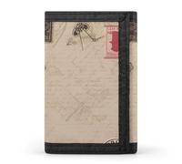 DWTJKMS Portefeuille rétro minimaliste à trois volets pour homme - Style moderne - Antivol - Peut contenir des cartes et de l'argent liquide