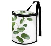 DWTJKMS Poubelle de voiture blanche naturelle avec couvercle, grande capacité à suspendre, étanche, étanche, accessoire d'intérieur