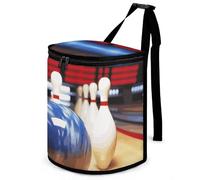 DWTJKMS Poubelle de voiture Bowling avec couvercle - Grande capacité - À suspendre - Étanche - Étanche - Accessoires d'intérieur indispensables pour les voitures