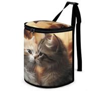 DWTJKMS Poubelle de voiture Cat Kiss avec couvercle, grande capacité, à suspendre, étanche, étanche, accessoire d'intérieur