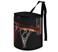 DWTJKMS Poubelle de voiture de basket-ball avec couvercle - Grande capacité - À suspendre - Étanche - Étanche - Accessoires d'intérieur indispensables pour les voitures