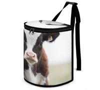 DWTJKMS Poubelle de voiture en forme de vache avec couvercle - Grande capacité - À suspendre - Étanche - Étanche - Accessoires d'intérieur indispensables pour les voitures